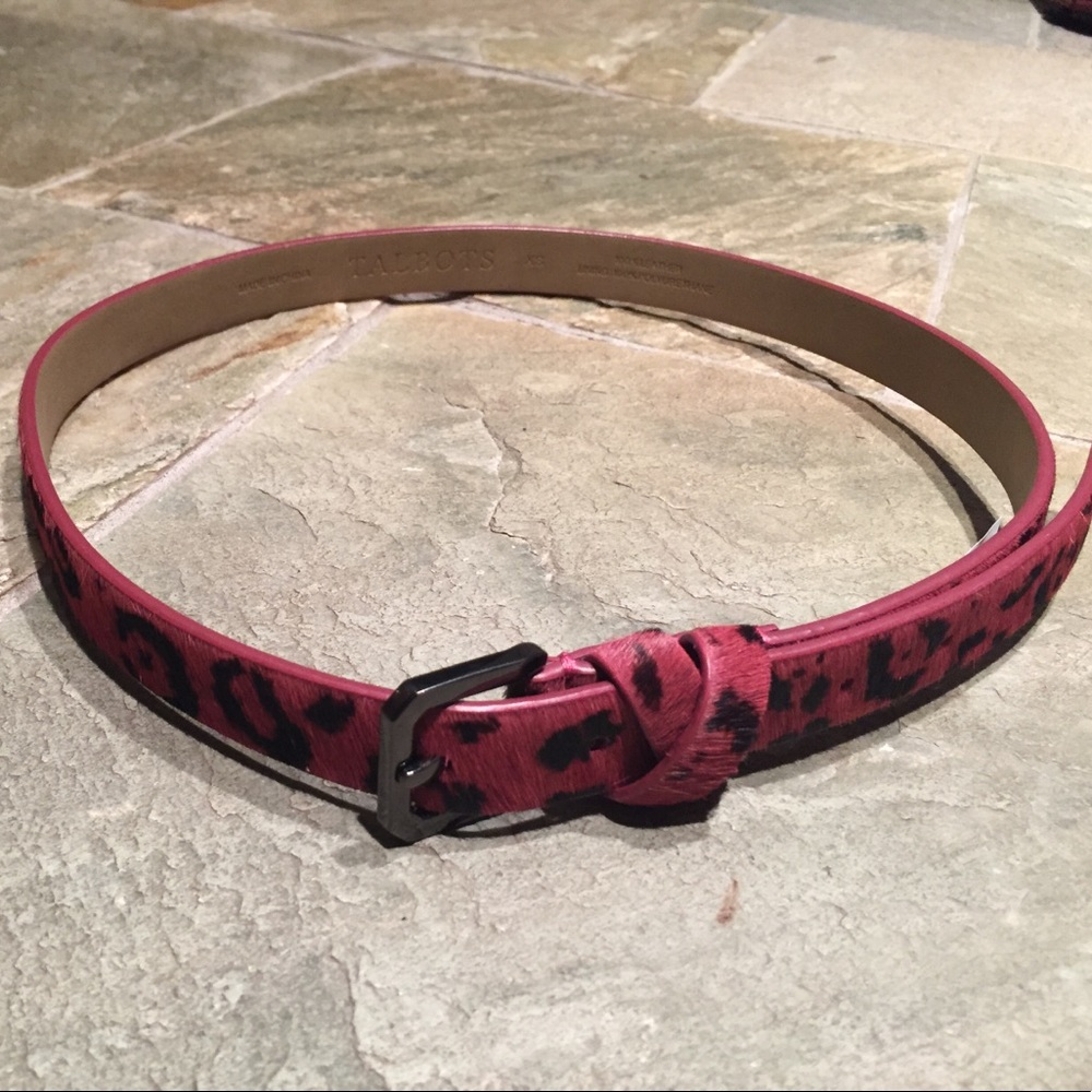 Leopard print belt